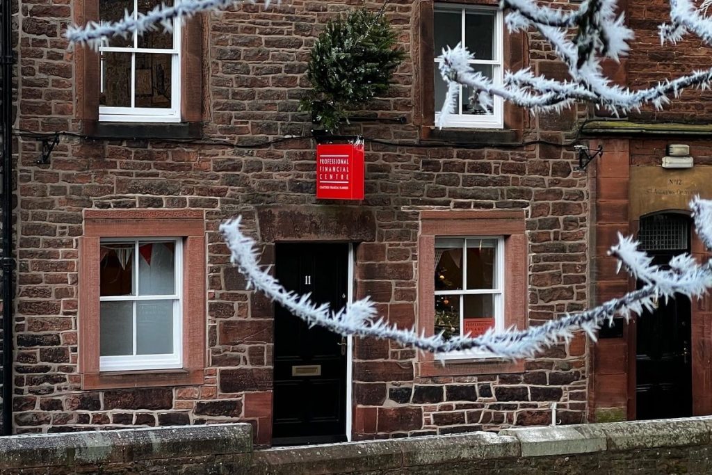 The offices of PFC Cumbria, Penrith with a light dusting of snow on the ground in winter